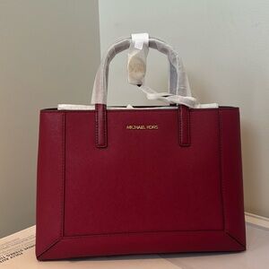 Burgundy Michael Kors Small Tote bag